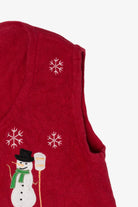 Vintage Snowman And Snowflakes Ugly Christmas Vest (2000s)
