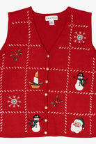 Vintage Croft & Barrow Squares Ugly Christmas Vest (2000s)