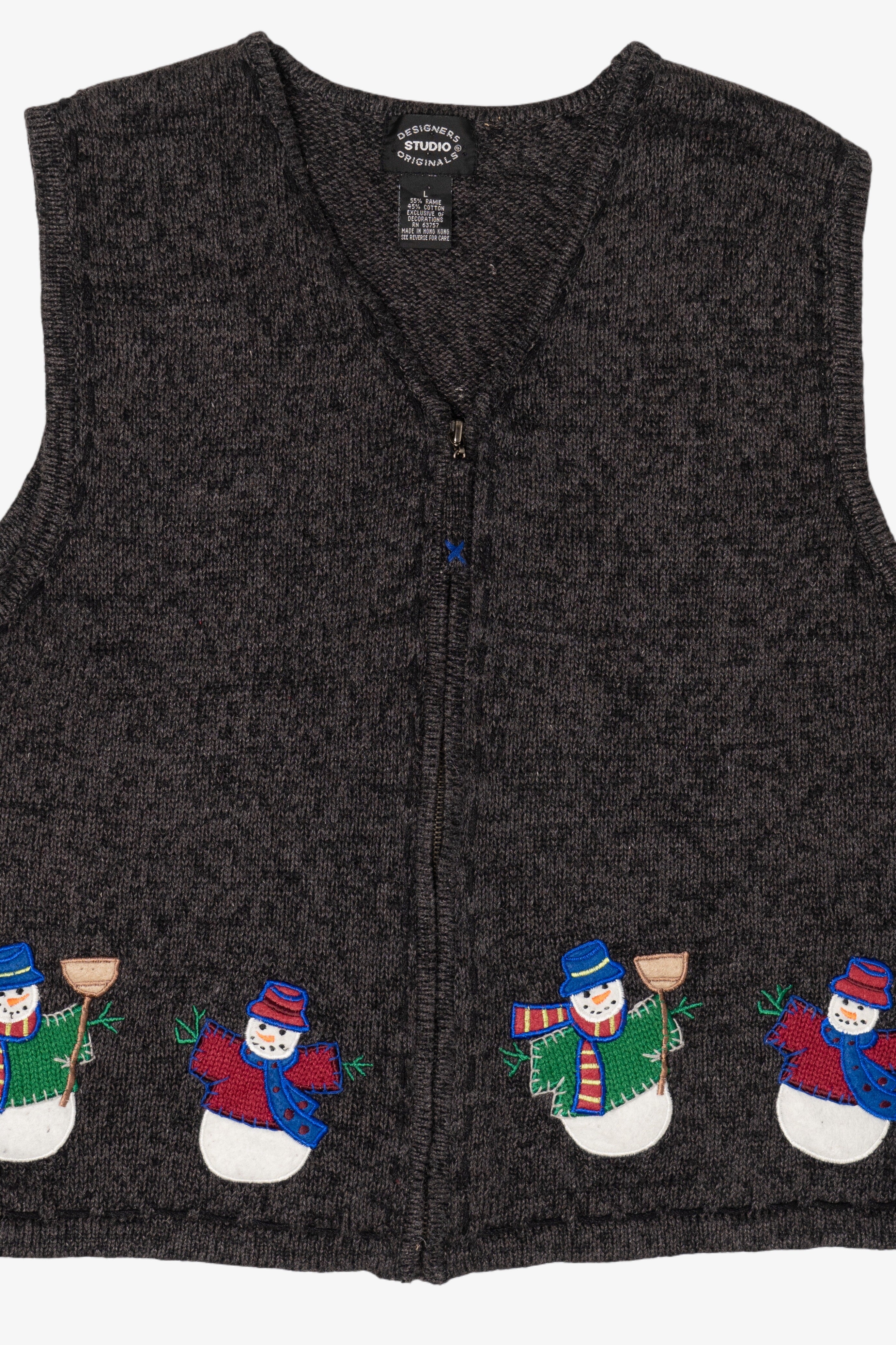 Vintage Designers Studio Originals Snowmen Ugly Christmas Vest (2000s)