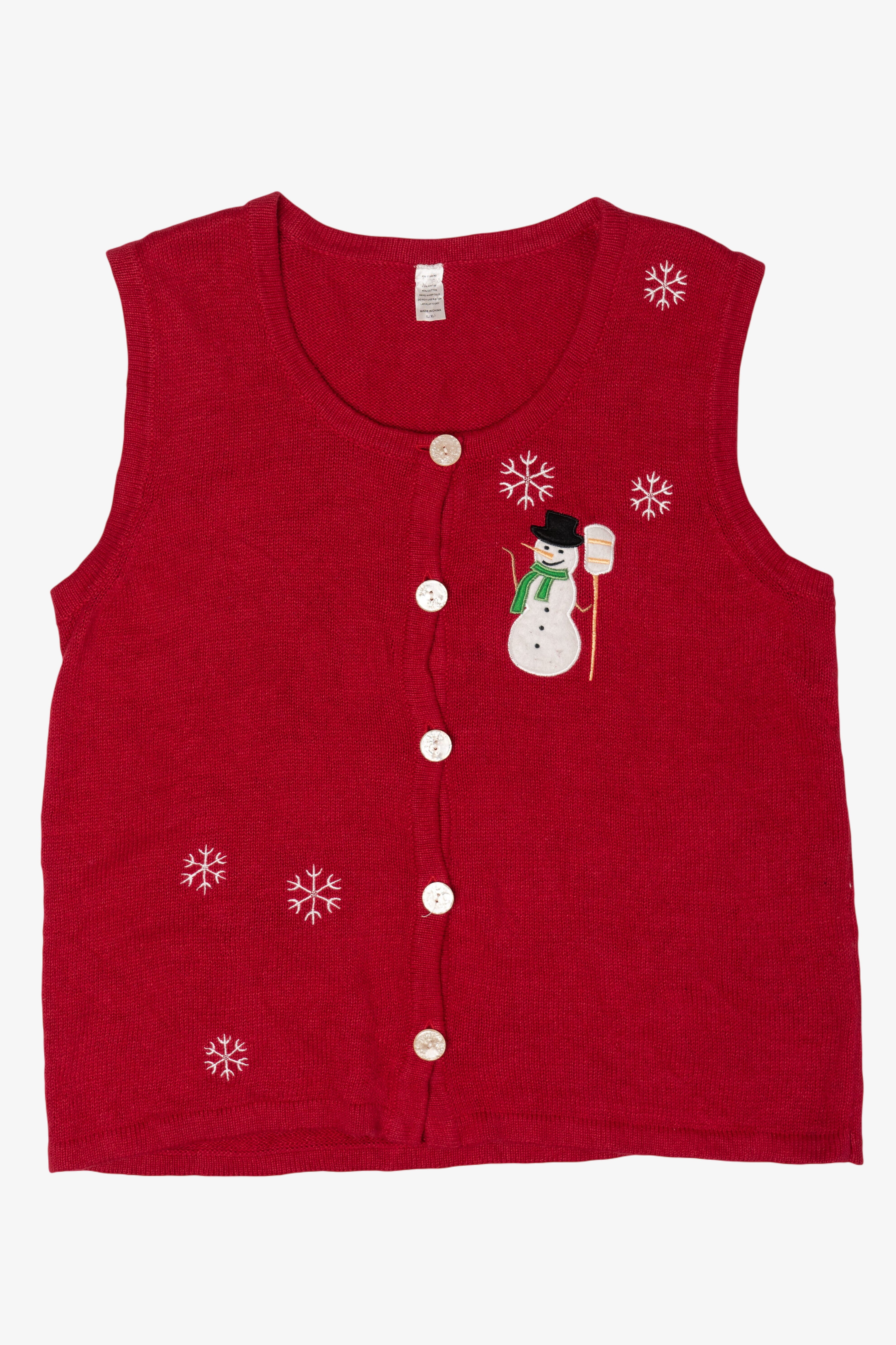 Vintage Little Snowman Ugly Christmas Vest (2000s)