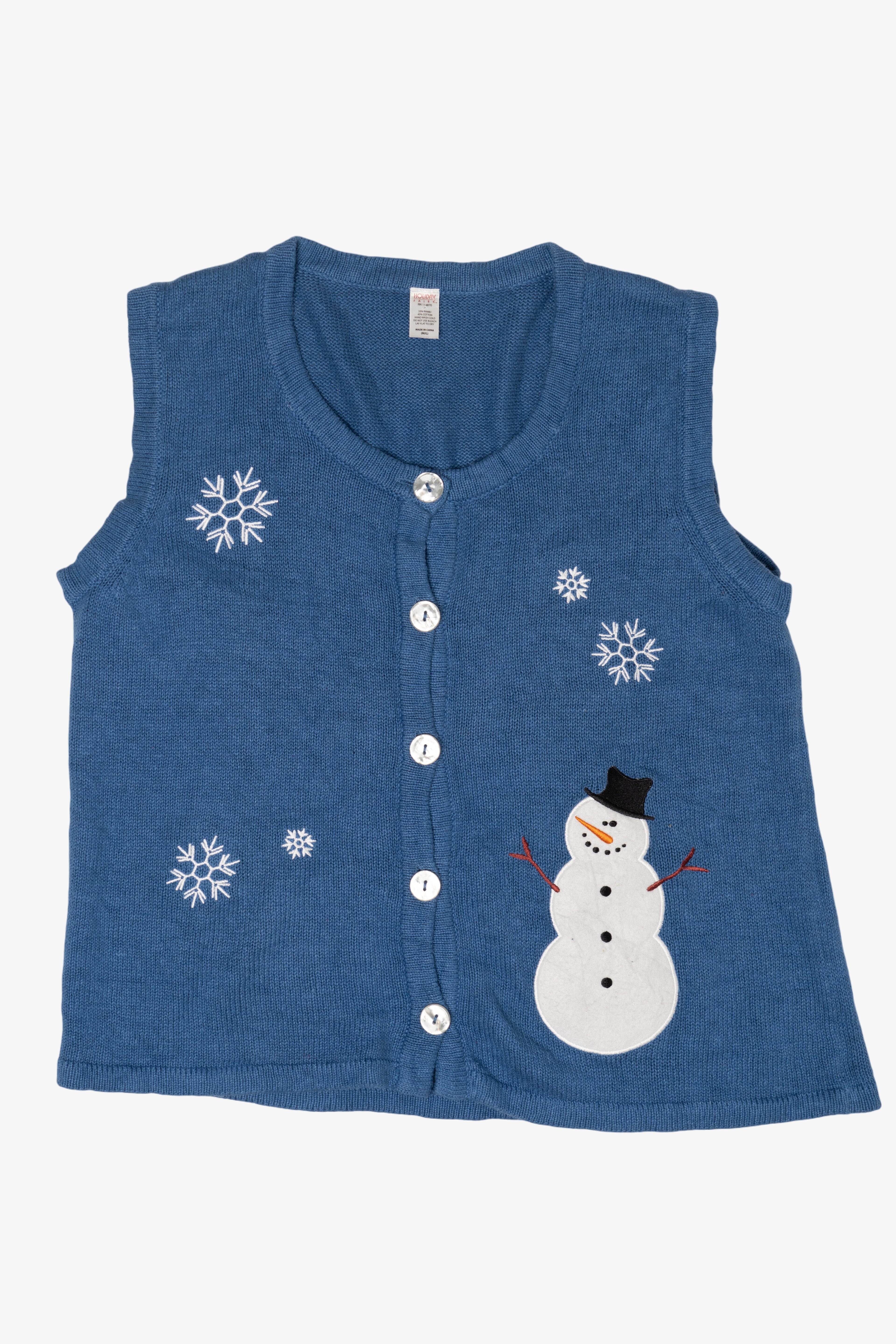 Vintage Holiday Faire Snowmen Ugly Christmas Sweater (2000s)