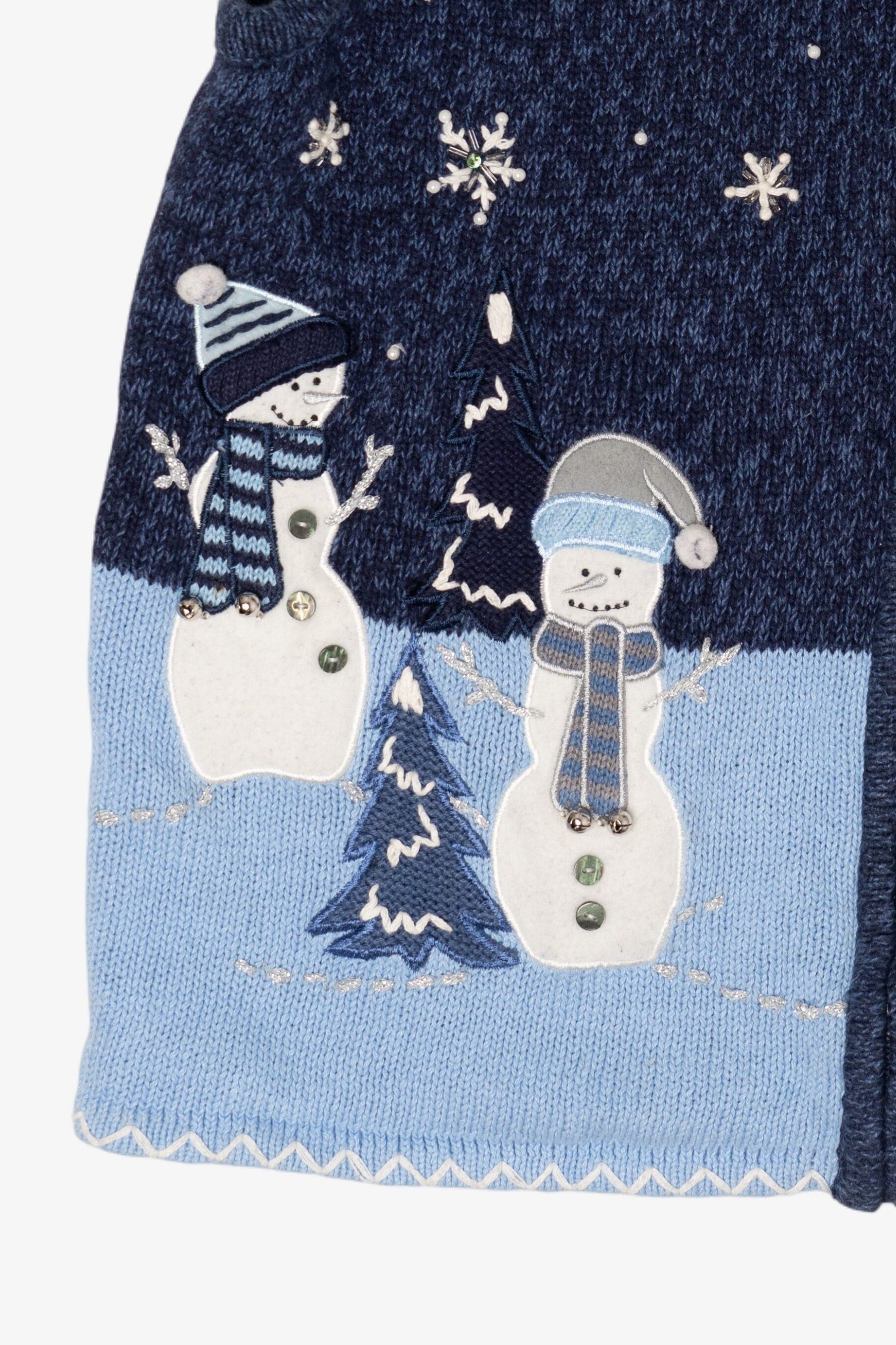 Vintage White Stag Snowmen Ugly Christmas Vest (2000s)