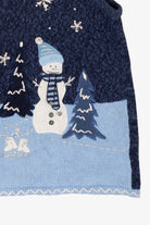 Vintage White Stag Snowmen Ugly Christmas Vest (2000s)