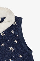 Vintage White Stag Snowmen Ugly Christmas Vest (2000s)
