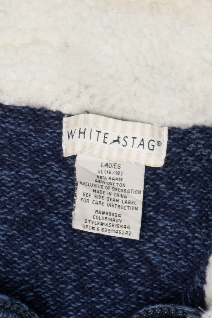 Vintage White Stag Snowmen Ugly Christmas Vest (2000s)