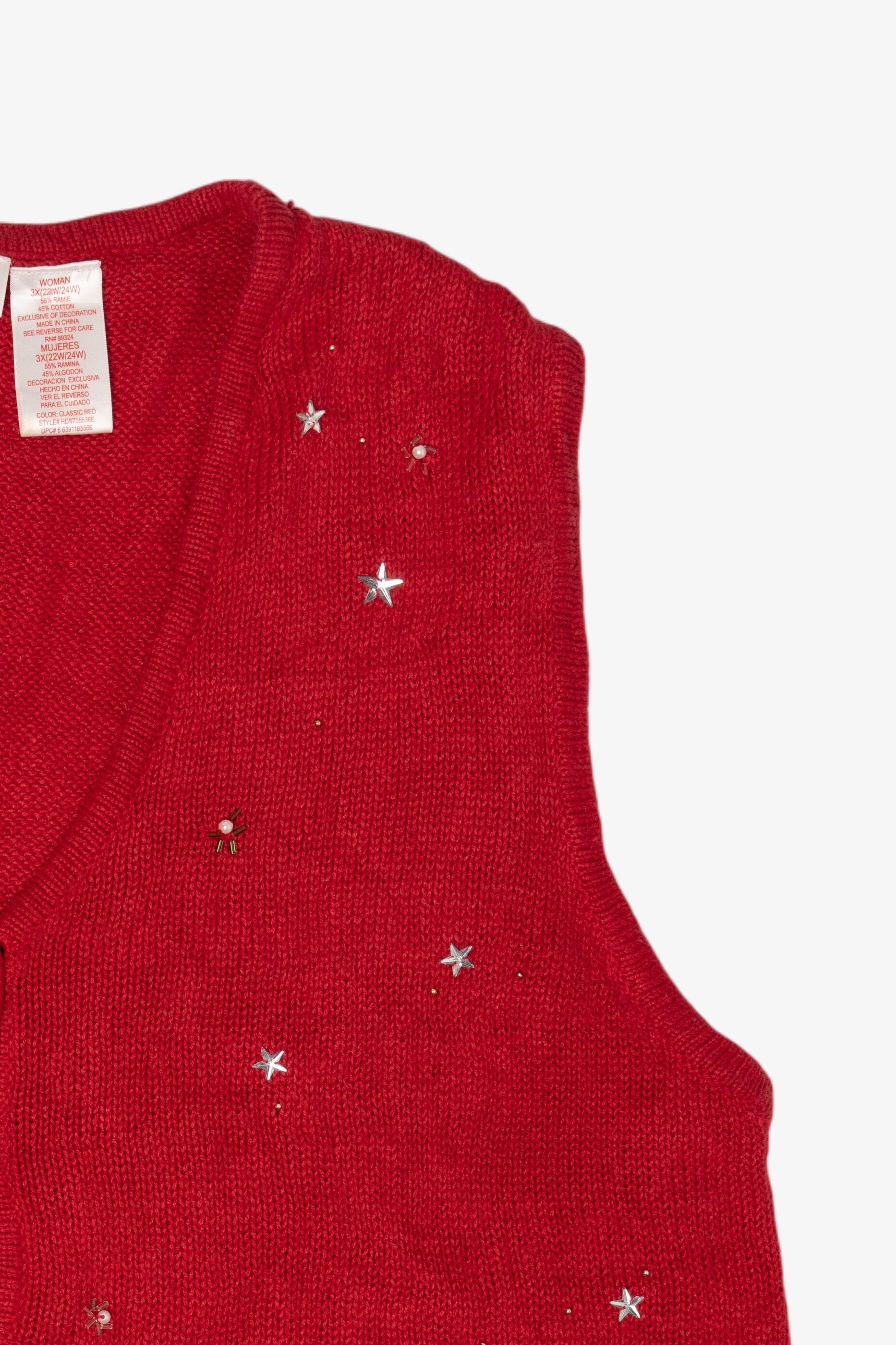 Vintage Snowmen Red Ugly Christmas Sweater (2000s)