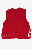 Vintage Snowmen Red Ugly Christmas Sweater (2000s)