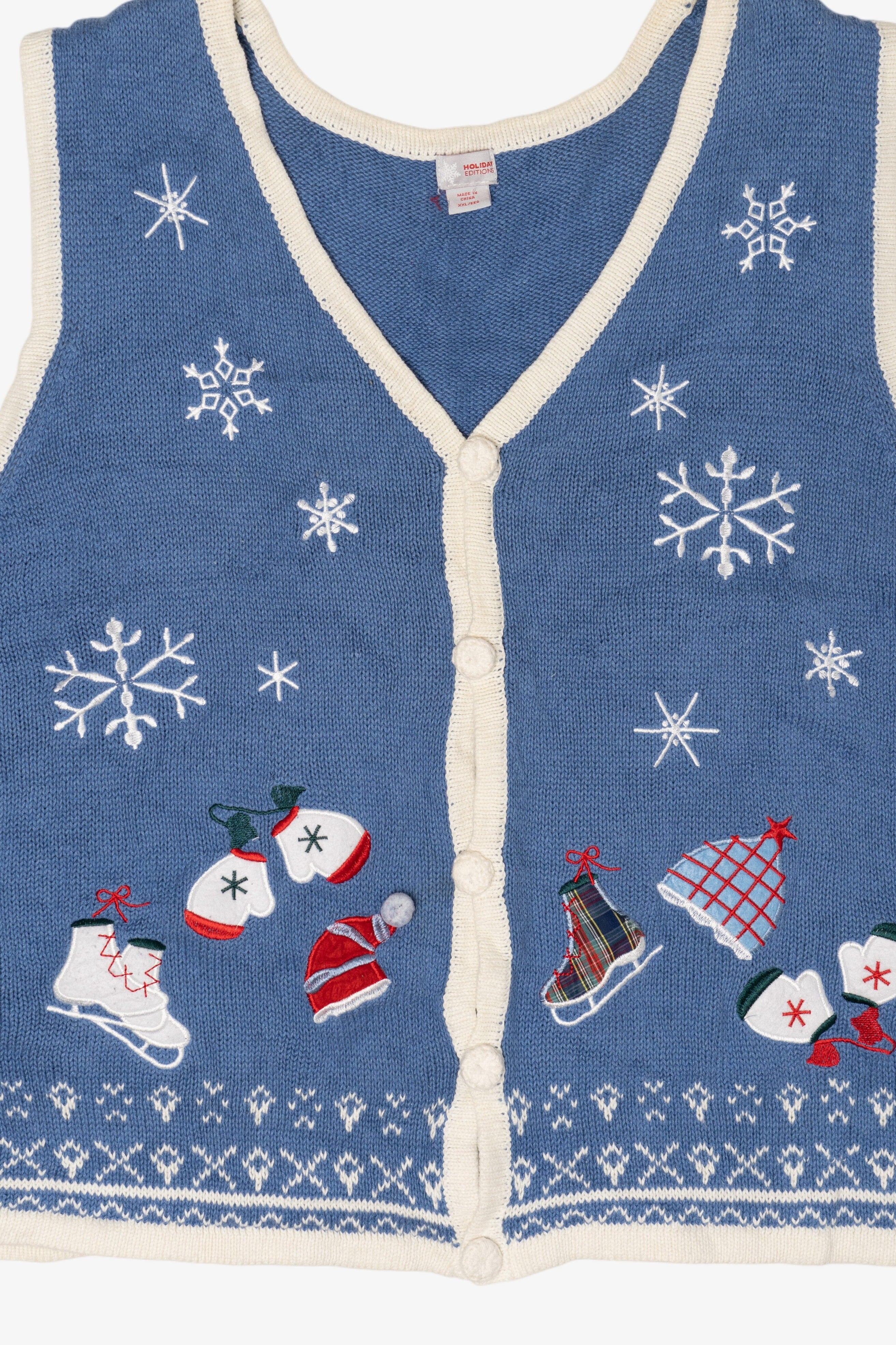 Vintage Winter Clothes Ugly Christmas Vest (2000s)