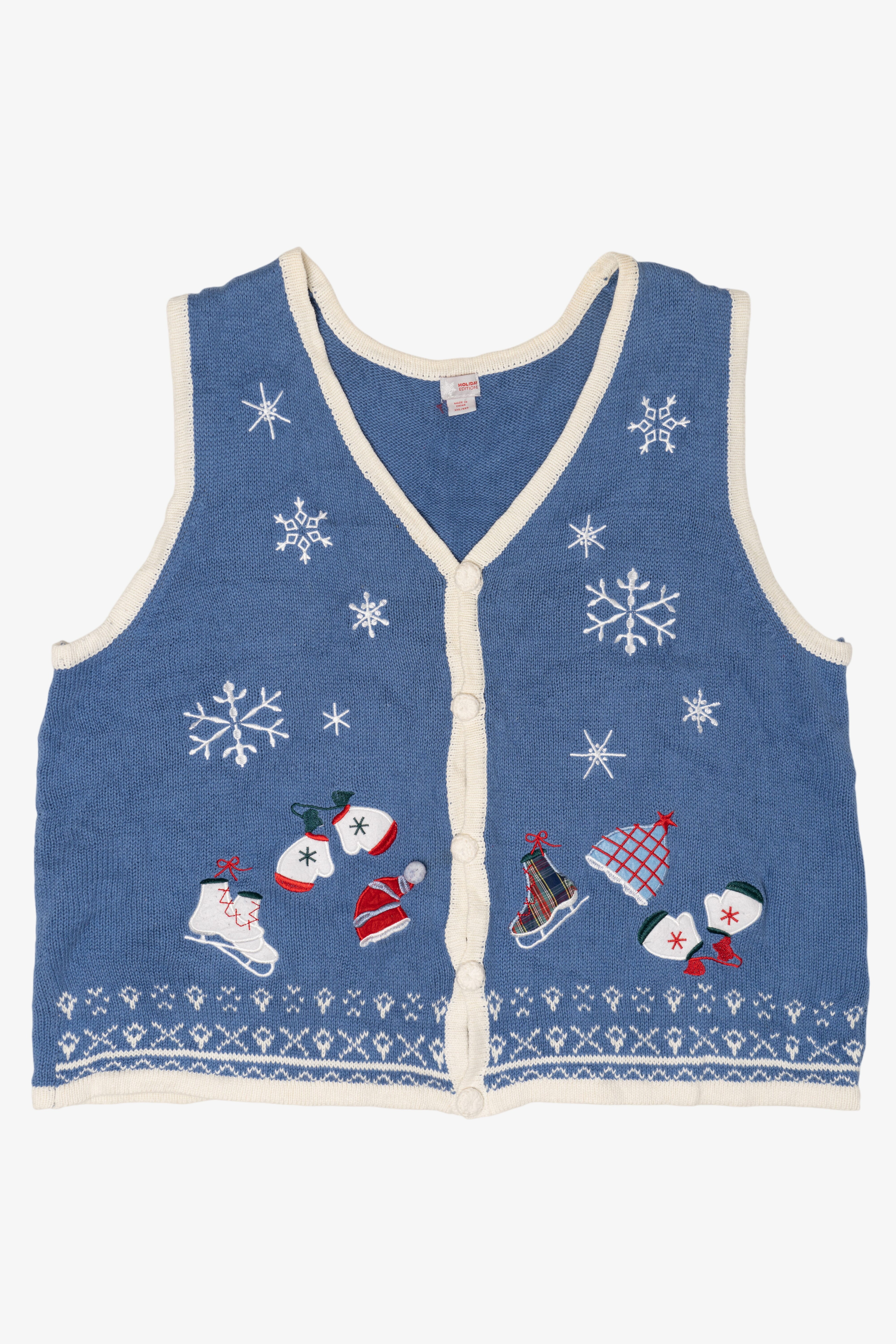 Vintage Winter Clothes Ugly Christmas Vest (2000s)