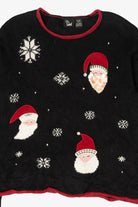Vintage Ms Lee Santa Ugly Christmas Sweater (1990s)