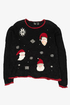 Vintage Ms Lee Santa Ugly Christmas Sweater (1990s)