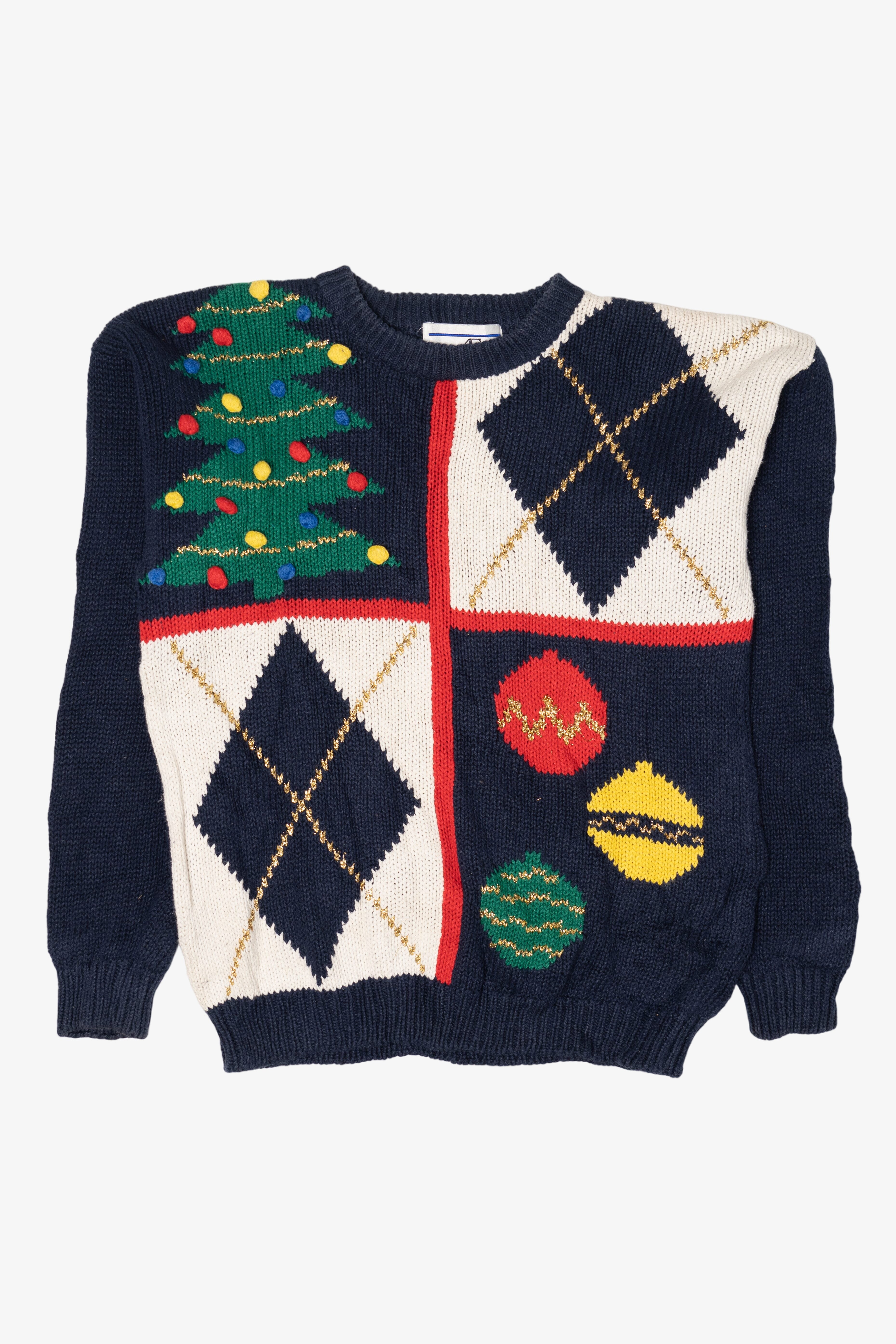 Vintage Accordeon Ugly Christmas Pullover (1990s)
