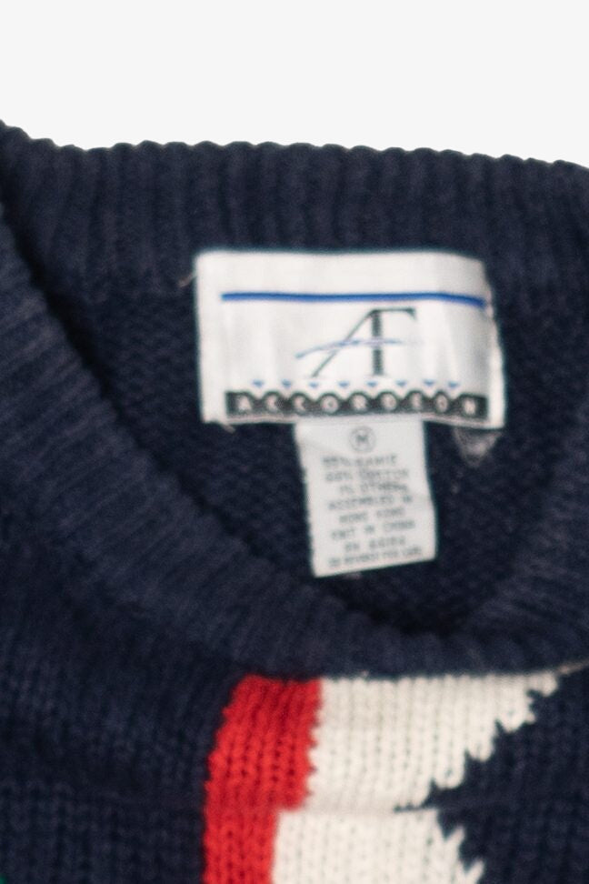 Vintage Accordeon Ugly Christmas Pullover (1990s)