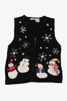 Vintage Capacity Snowmen Ugly Christmas Vest (2000s)