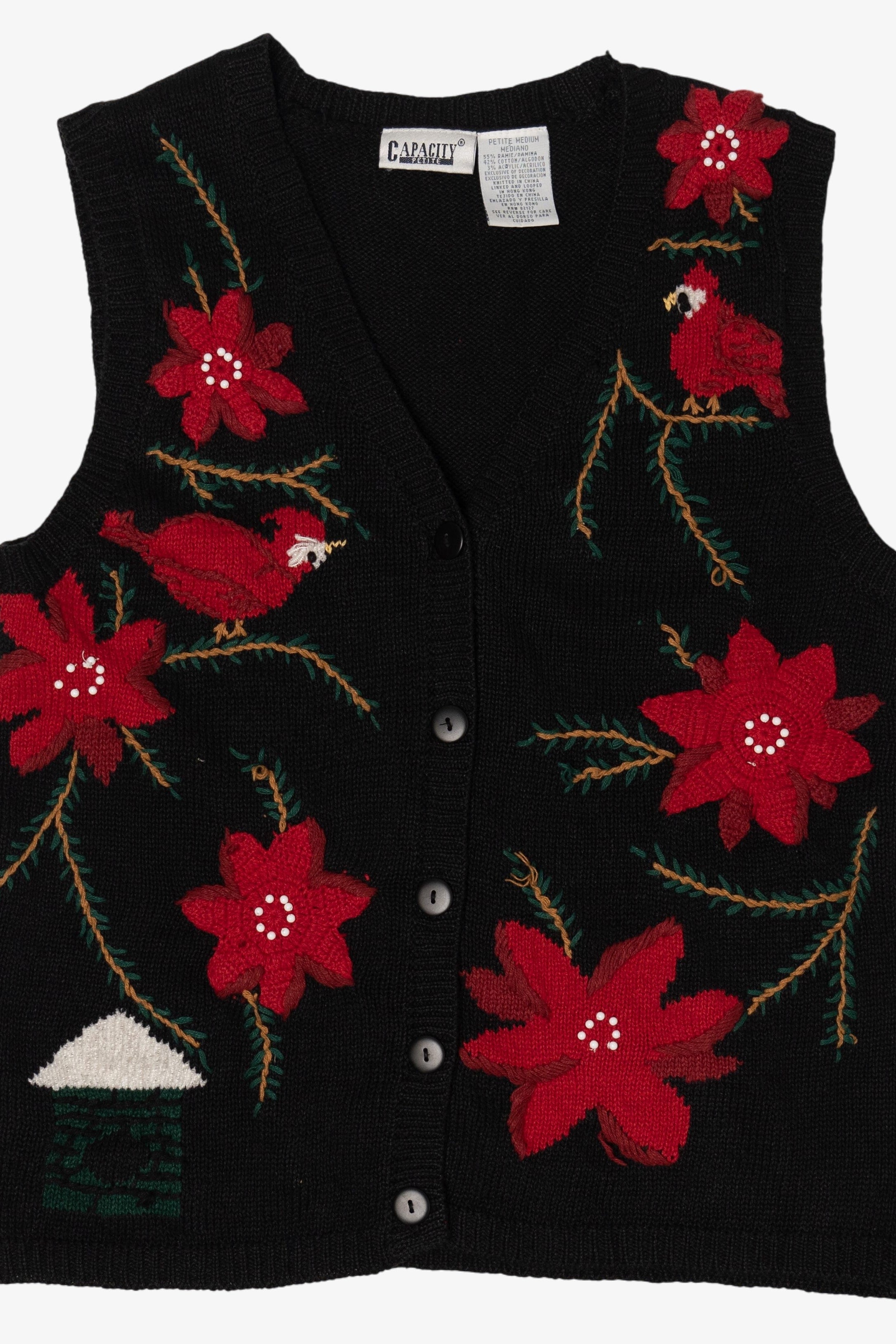 Vintage Capacity Birds Ugly Christmas Vest (1990s)