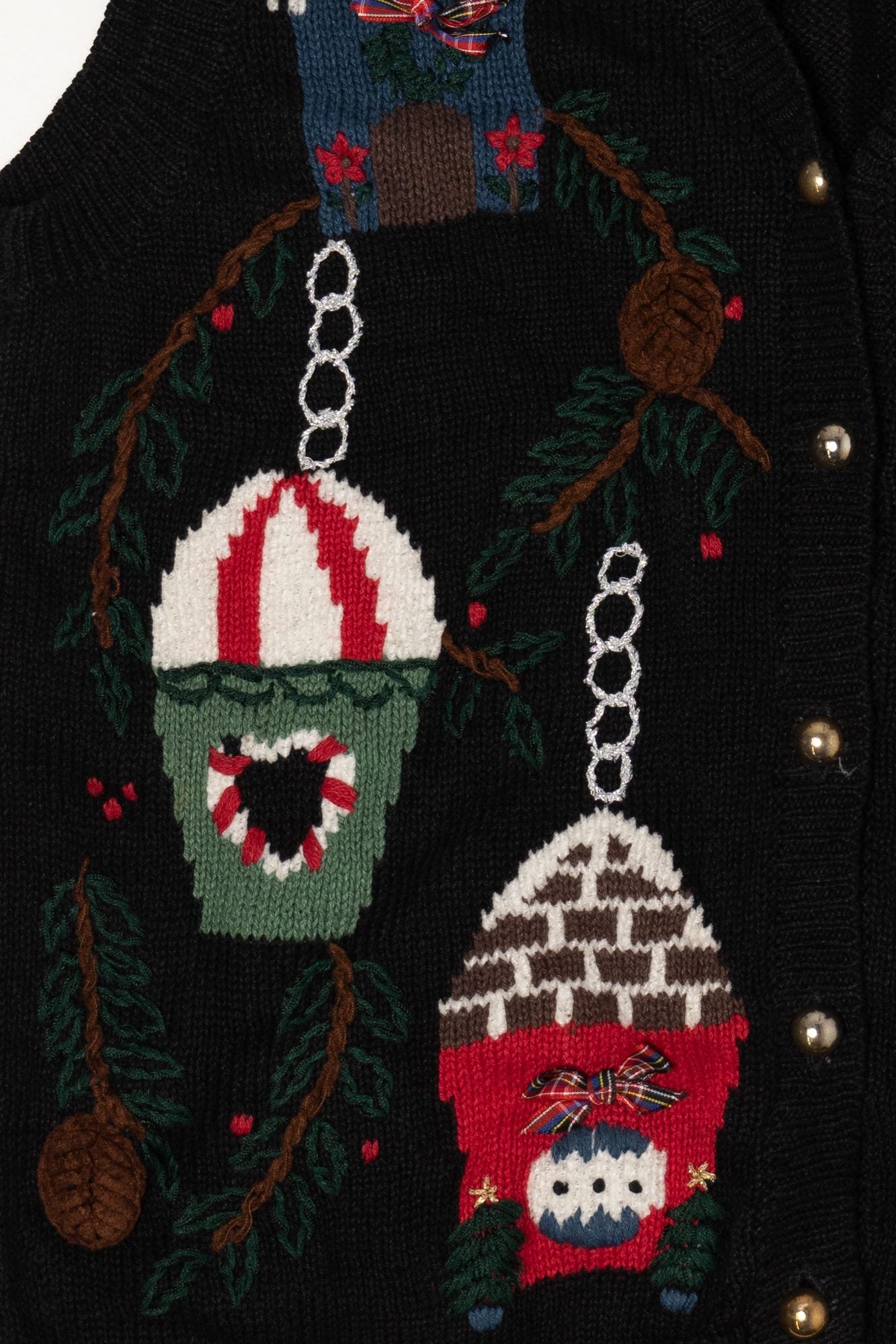 Vintage Capacity Birdhouses Ugly Christmas Vest (1990s)