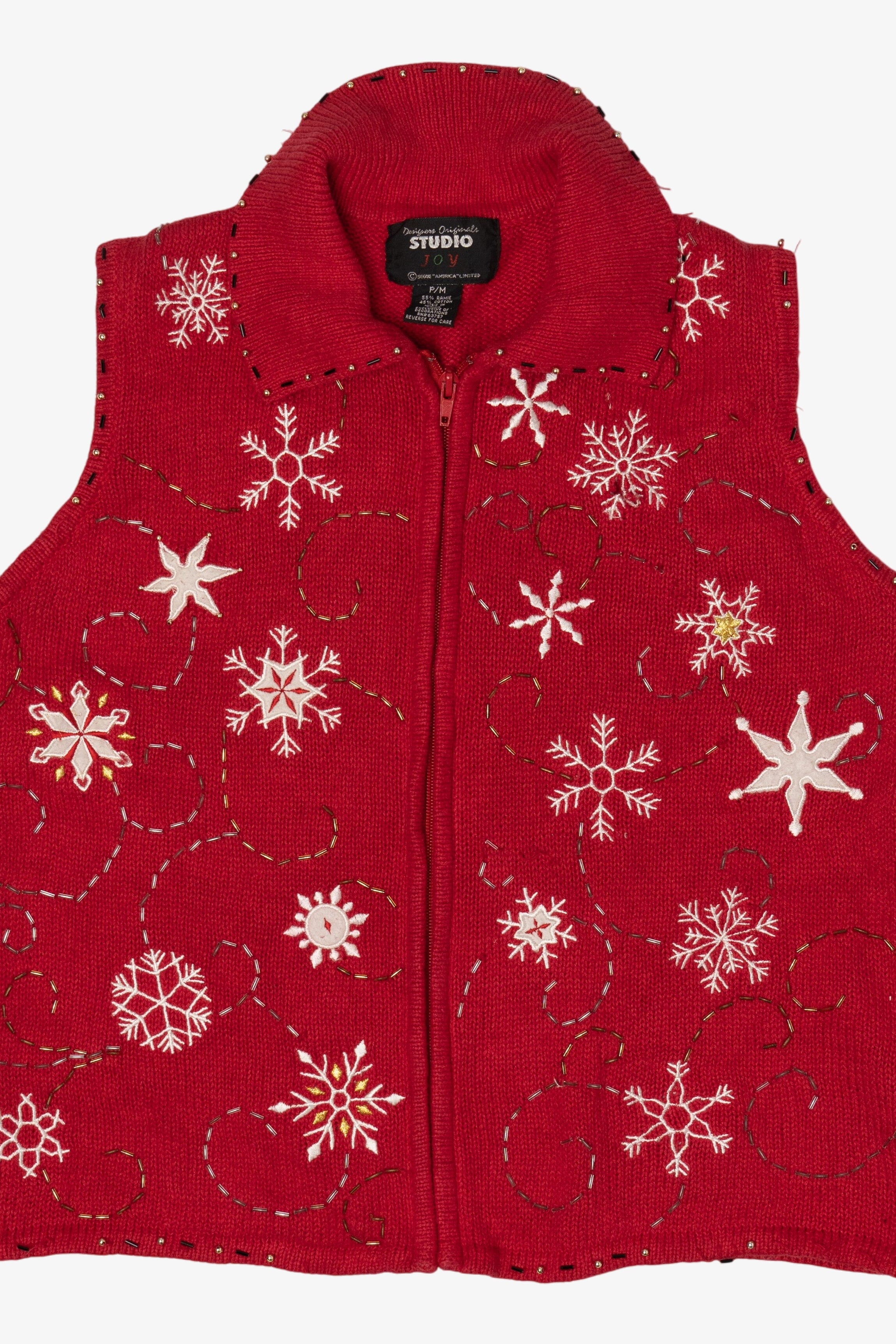 Vintage Studio Joy Snowflakes Ugly Christmas Vest (2000s)