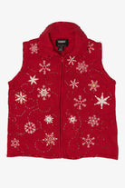 Vintage Studio Joy Snowflakes Ugly Christmas Vest (2000s)