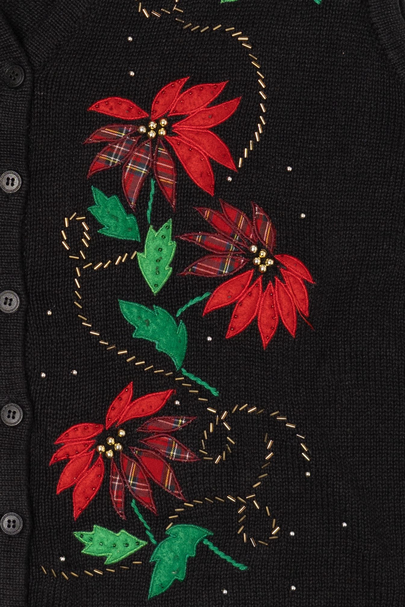 Vintage Bobbie Brooks Flowers Ugly Christmas Vest (1990s)