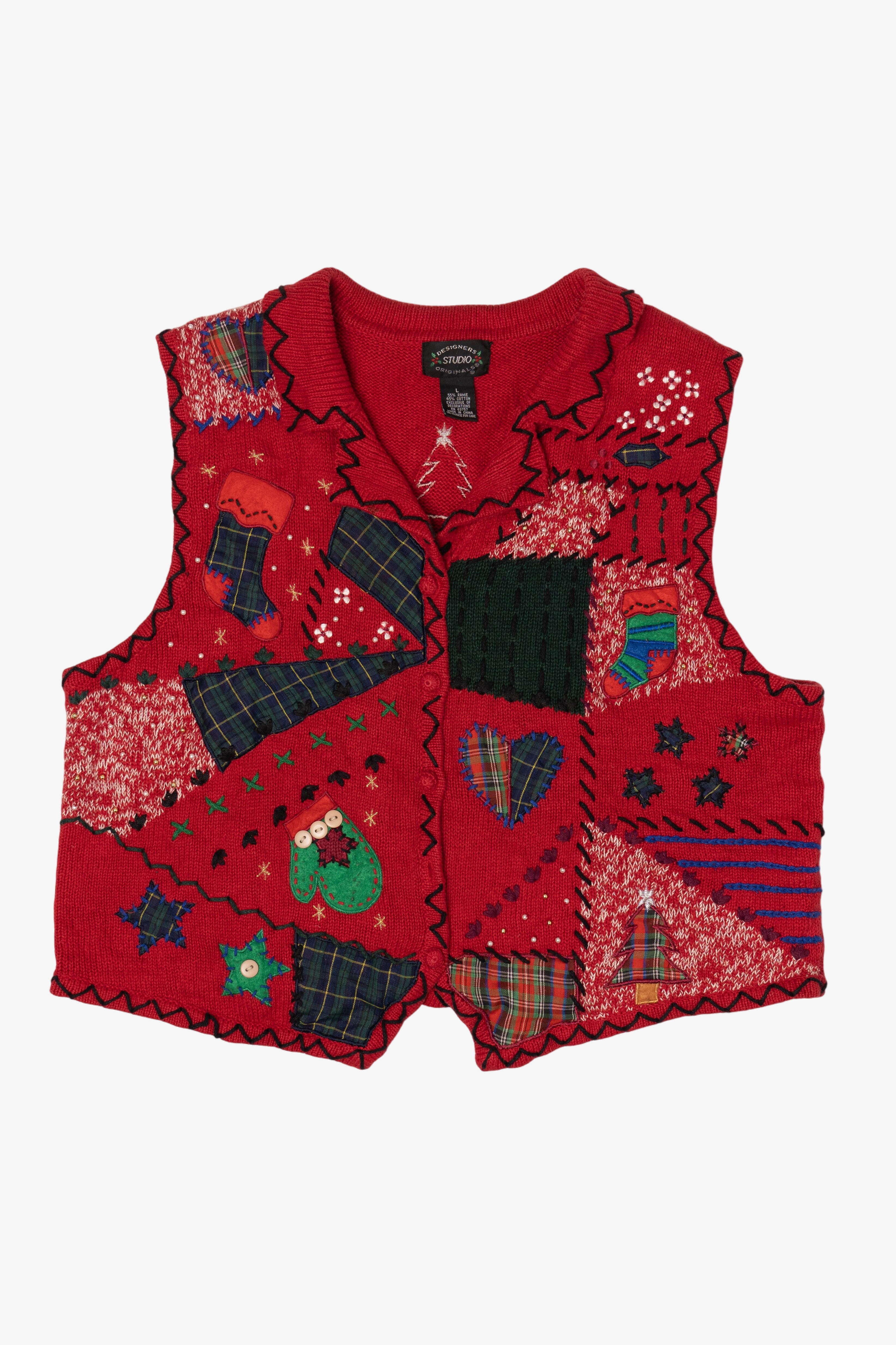 Vintage Designer Studio Originals Ugly Christmas Vest (2000s)