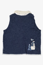 Vintage White Stag Snowmen Ugly Christmas Vest (2000s)