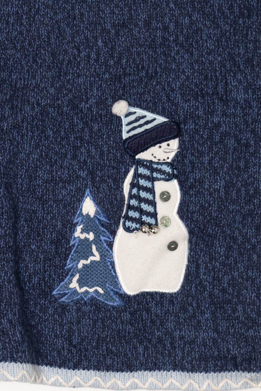 Vintage White Stag Snowmen Ugly Christmas Vest (2000s)