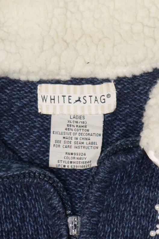 Vintage White Stag Snowmen Ugly Christmas Vest (2000s)