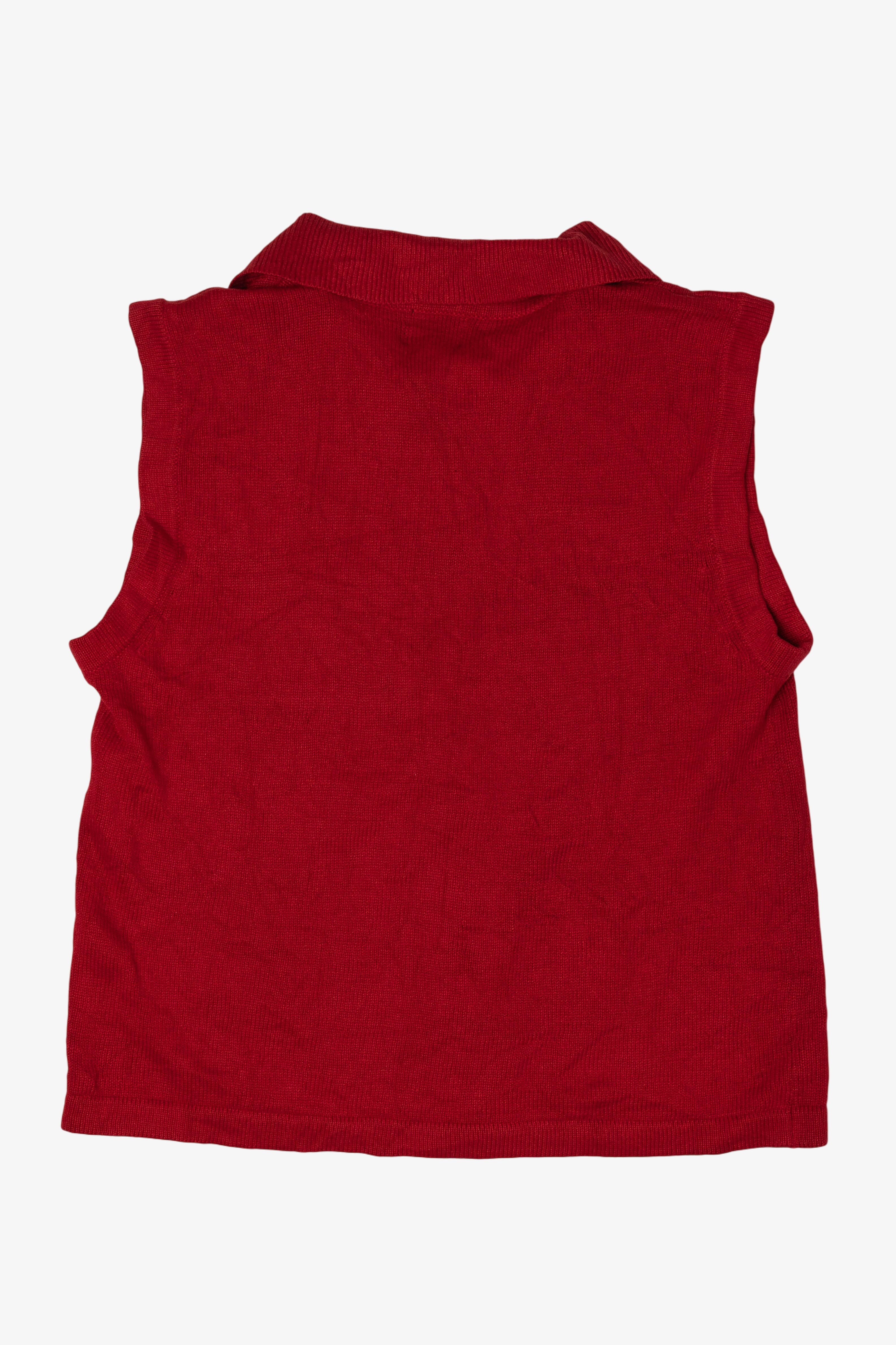 Vintage Southern Lady Trees Ugly Christmas Vest (2000s)