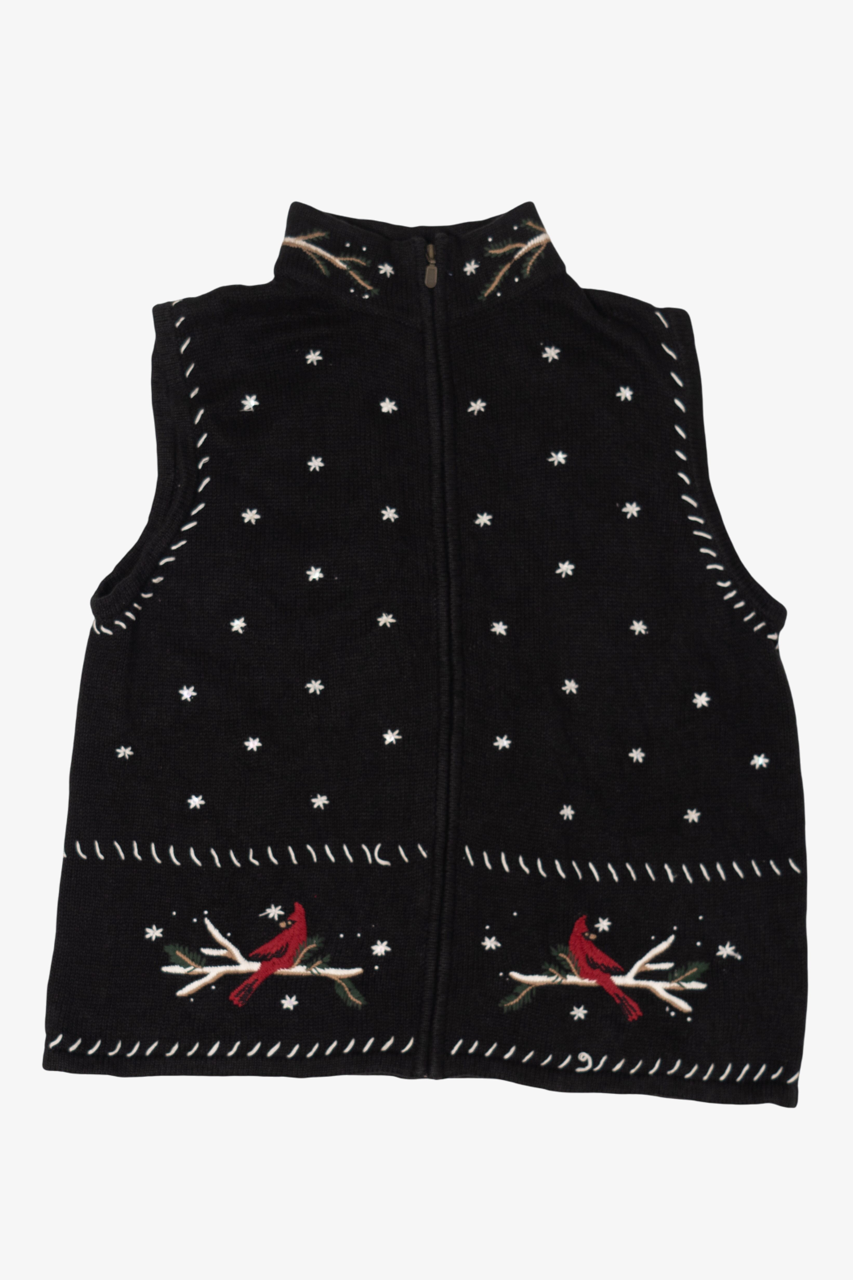 Vintage Christopher & Banks Cardinals Ugly Christmas Vest (2000s)