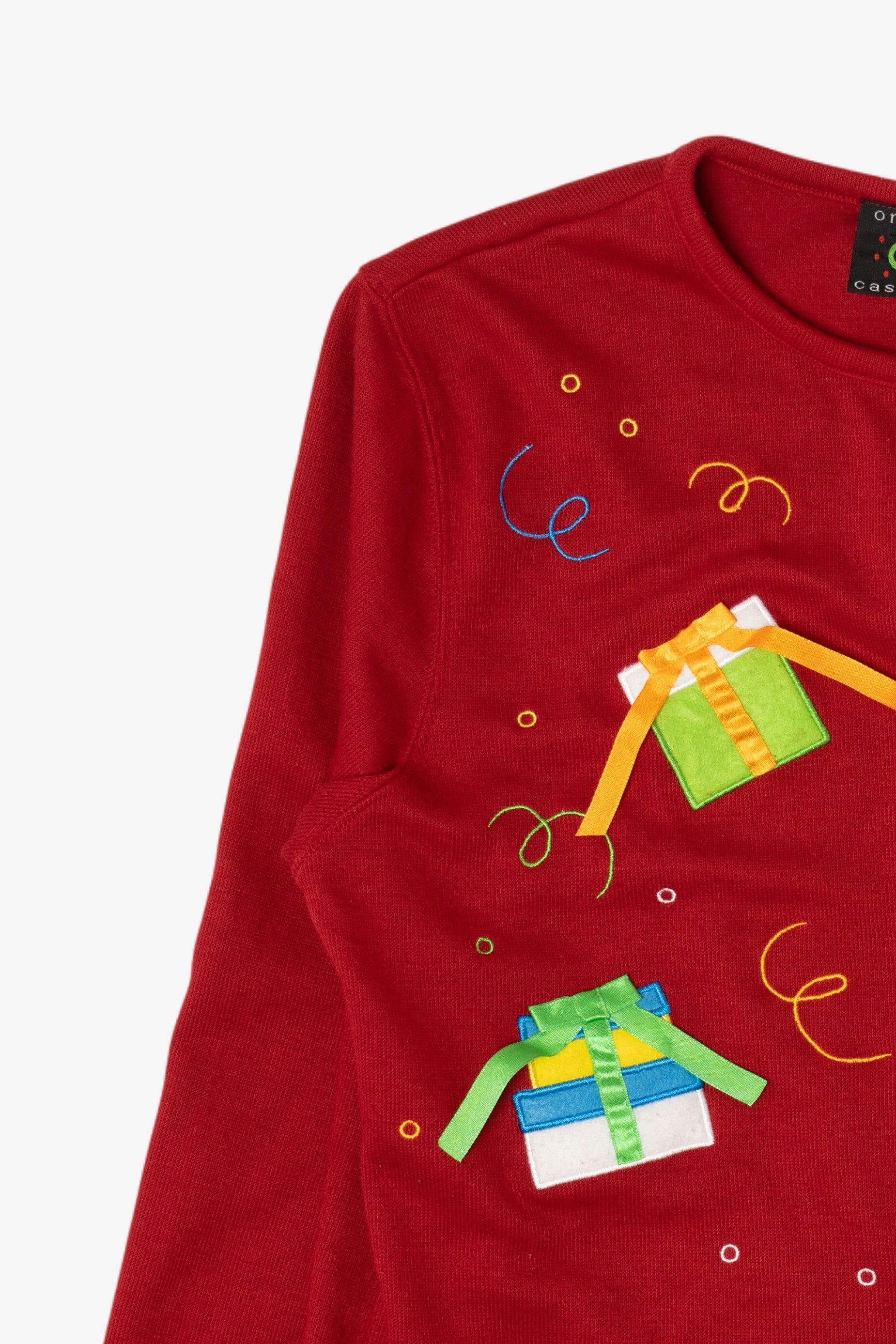 Vintage Y2k Lightweight Presents Ugly Christmas Cardigan (2000s)