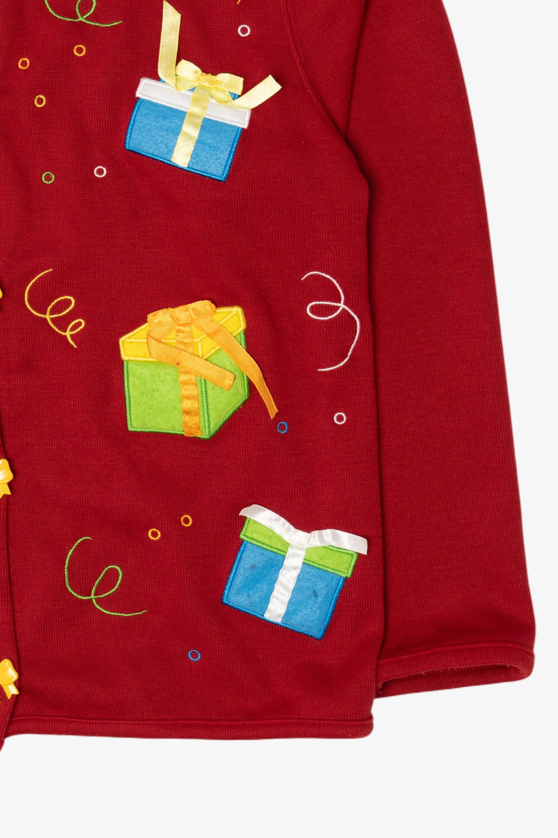 Vintage Y2k Lightweight Presents Ugly Christmas Cardigan (2000s)