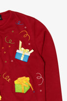 Vintage Y2k Lightweight Presents Ugly Christmas Cardigan (2000s)