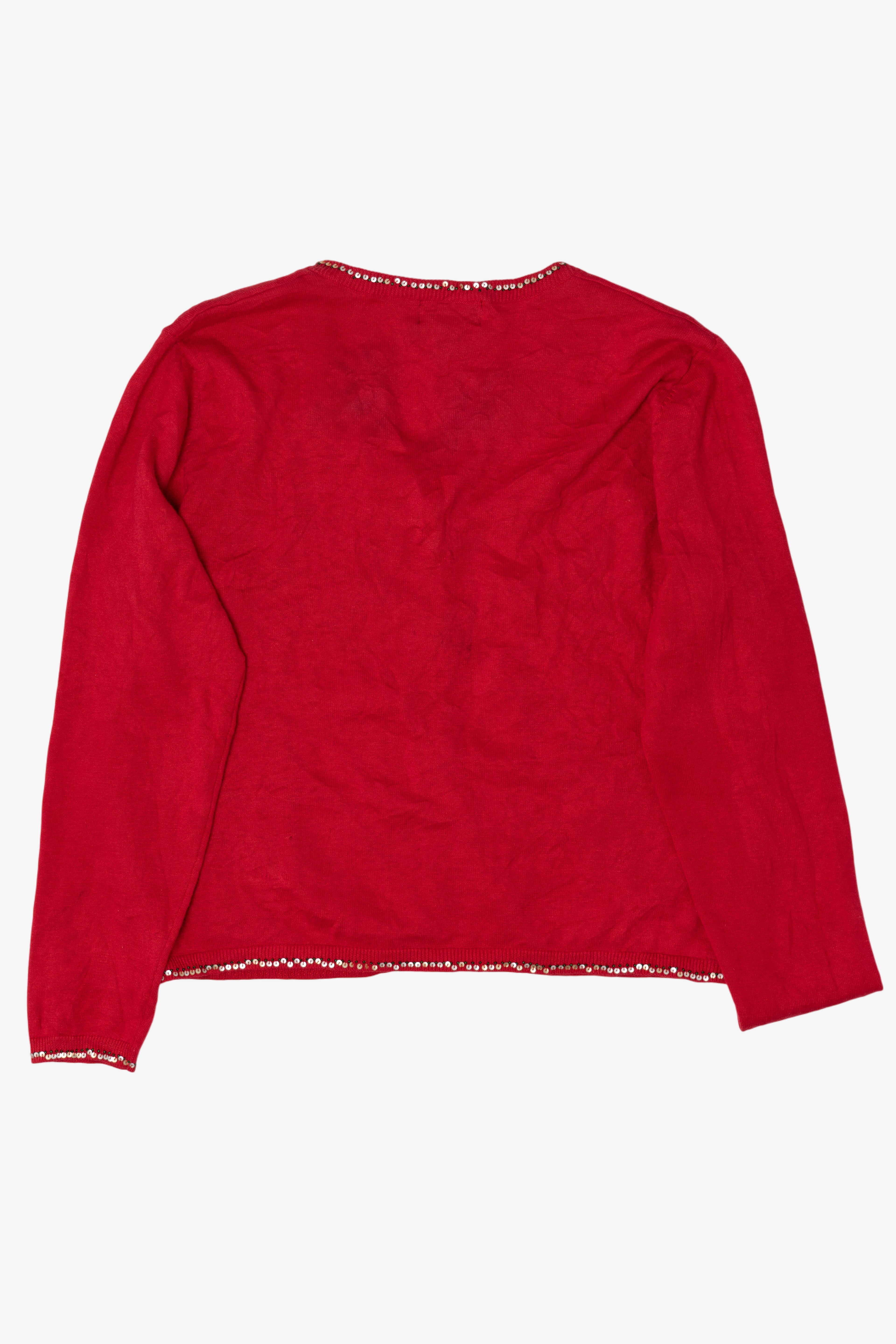 Vintage Y2k Lightweight Berer Trees Ugly Christmas Cardigan (2000s)