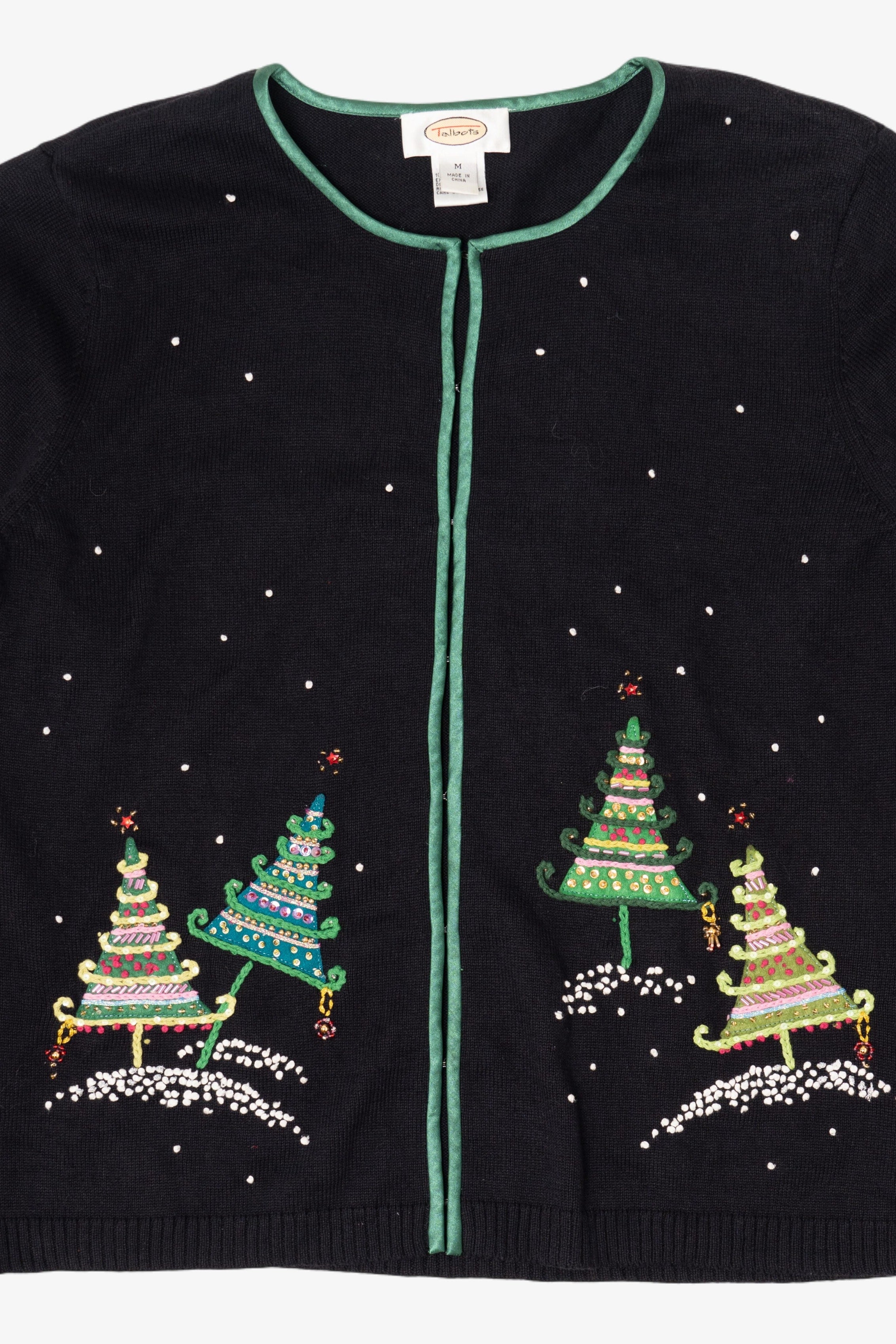 Vintage Y2k Lightweight Talbots Ugly Christmas Cardigan (2000s)
