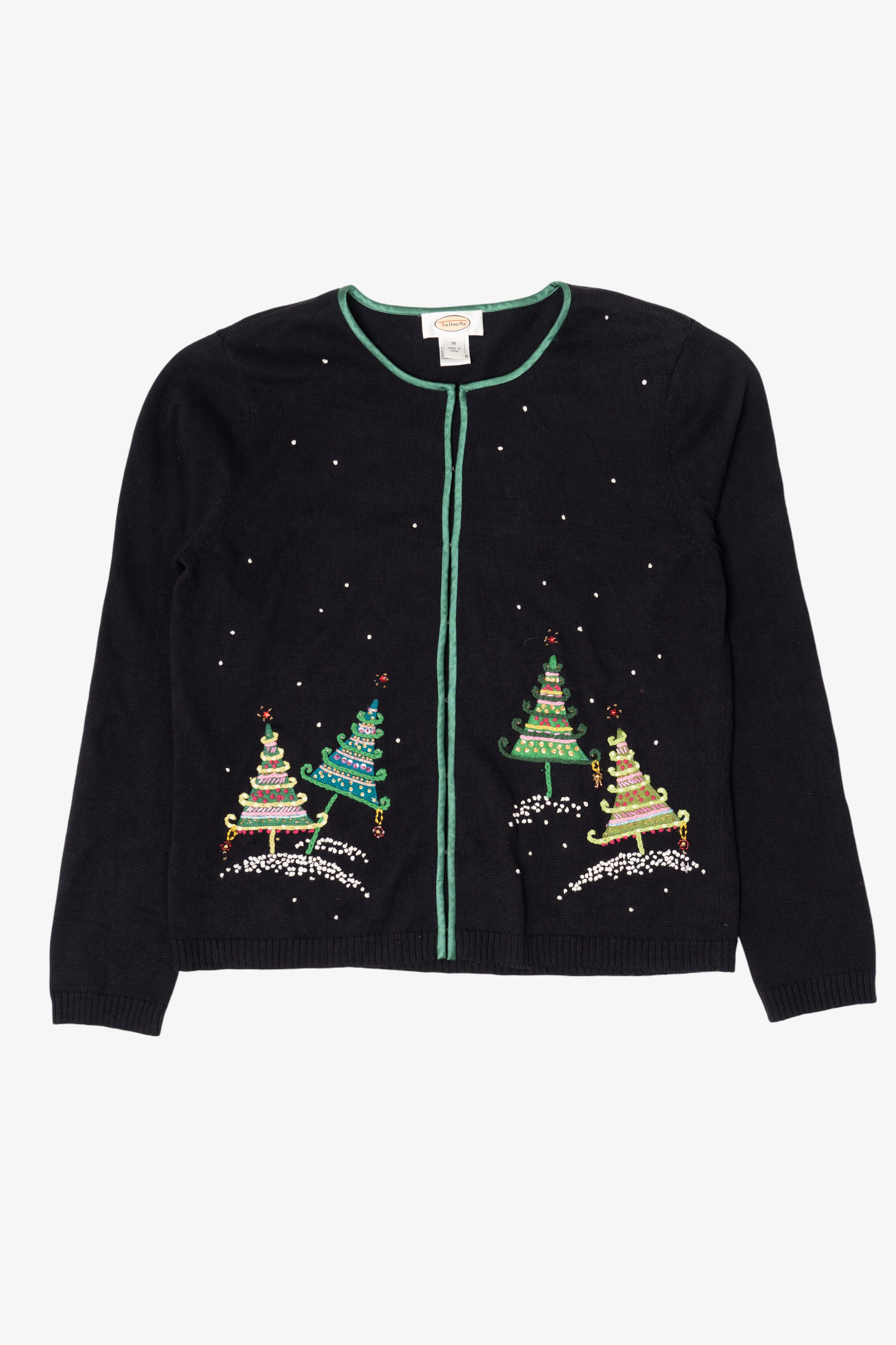 Vintage Y2k Lightweight Talbots Ugly Christmas Cardigan (2000s)