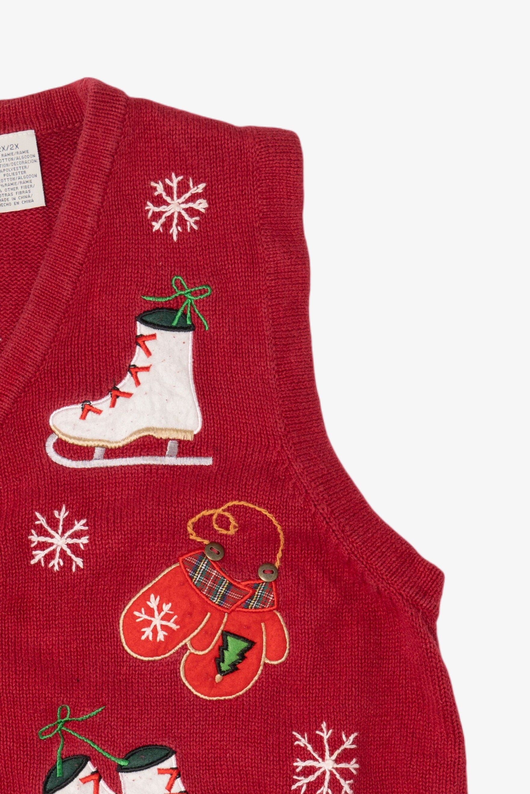 Vintage Skates And Mittens Basic Editions Ugly Christmas Vest (1990s)