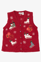 Vintage Skates And Mittens Basic Editions Ugly Christmas Vest (1990s)