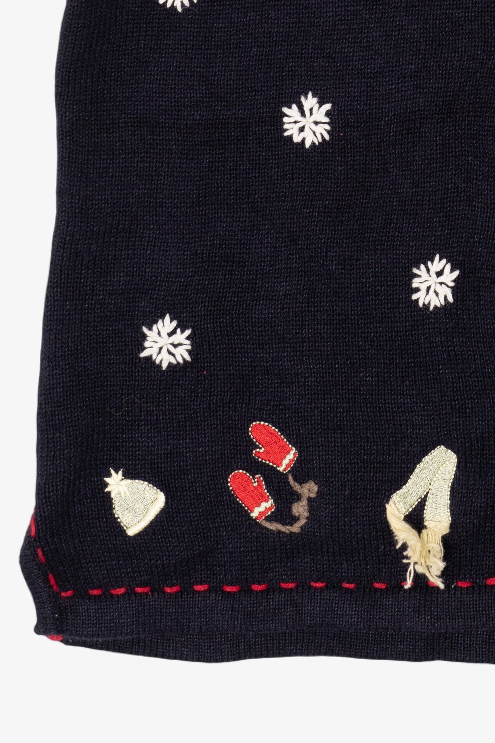 Vintage Christopher & Banks Snowflakes Ugly Christmas Vest (1990s)