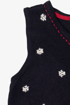 Vintage Christopher & Banks Snowflakes Ugly Christmas Vest (1990s)