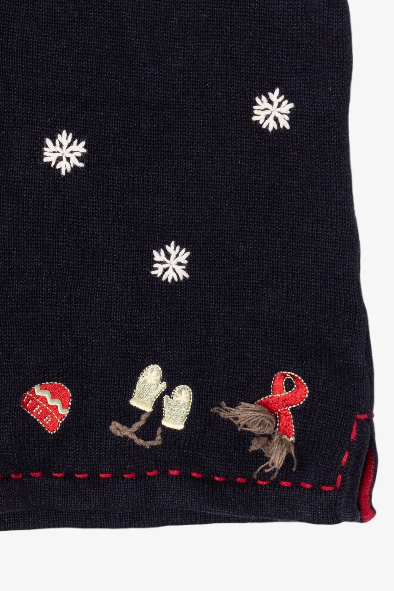 Vintage Christopher & Banks Snowflakes Ugly Christmas Vest (1990s)