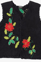 Vintage Studio Joy Flowers Ugly Christmas Vest (1990s)