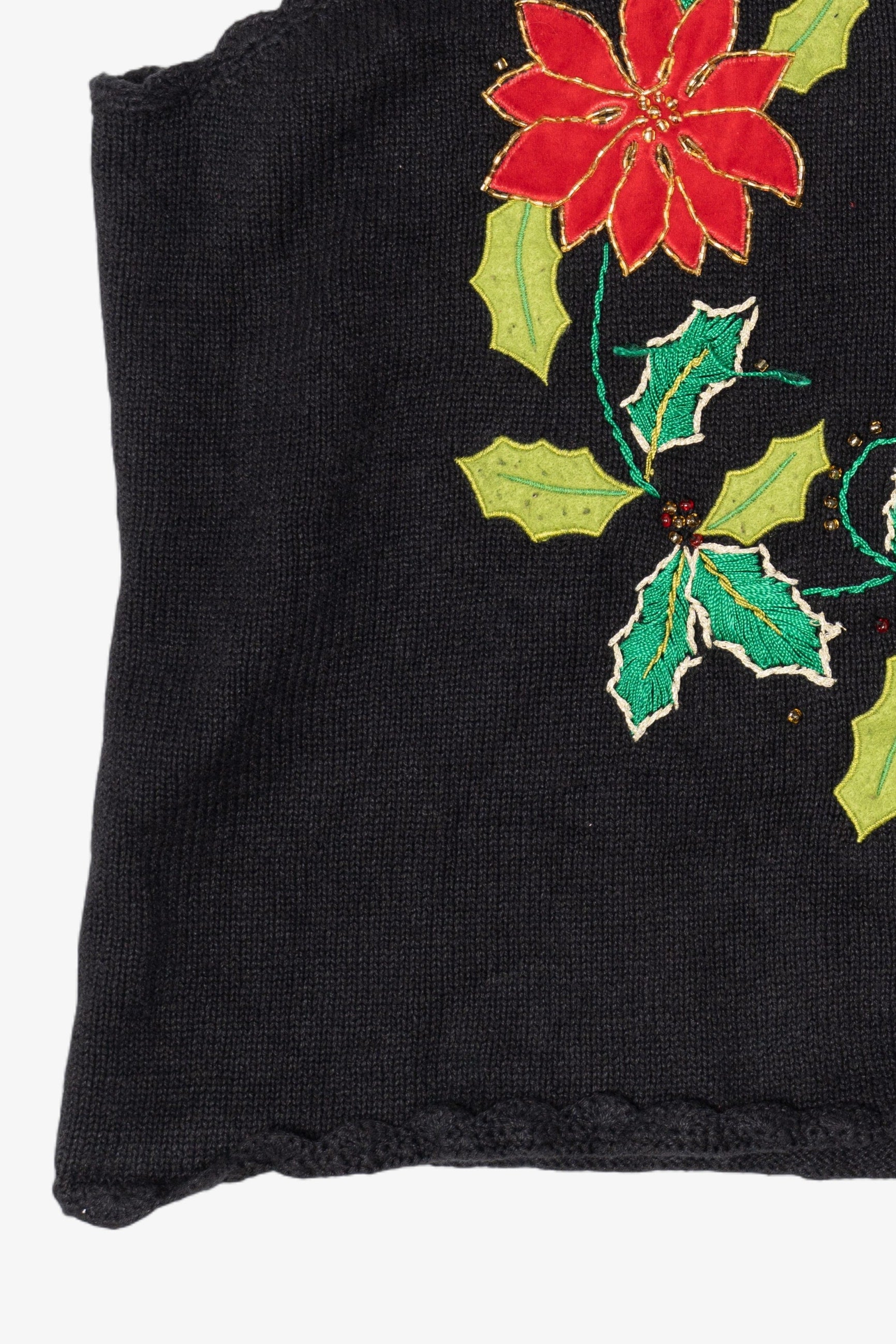 Vintage Studio Joy Flowers Ugly Christmas Vest (1990s)