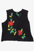 Vintage Studio Joy Flowers Ugly Christmas Vest (1990s)
