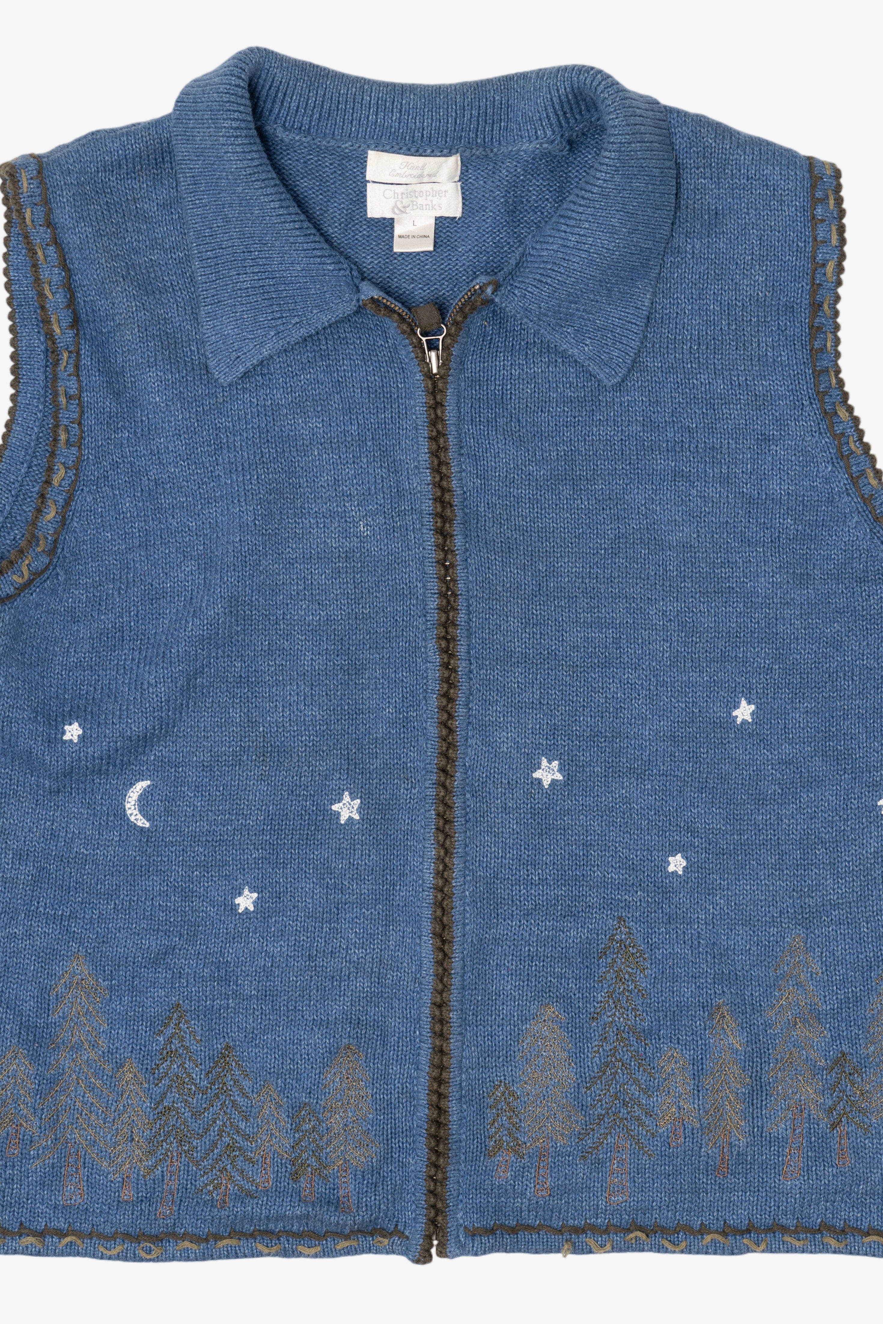 Vintage Christopher & Banks Stars Ugly Christmas Vest (1990s)