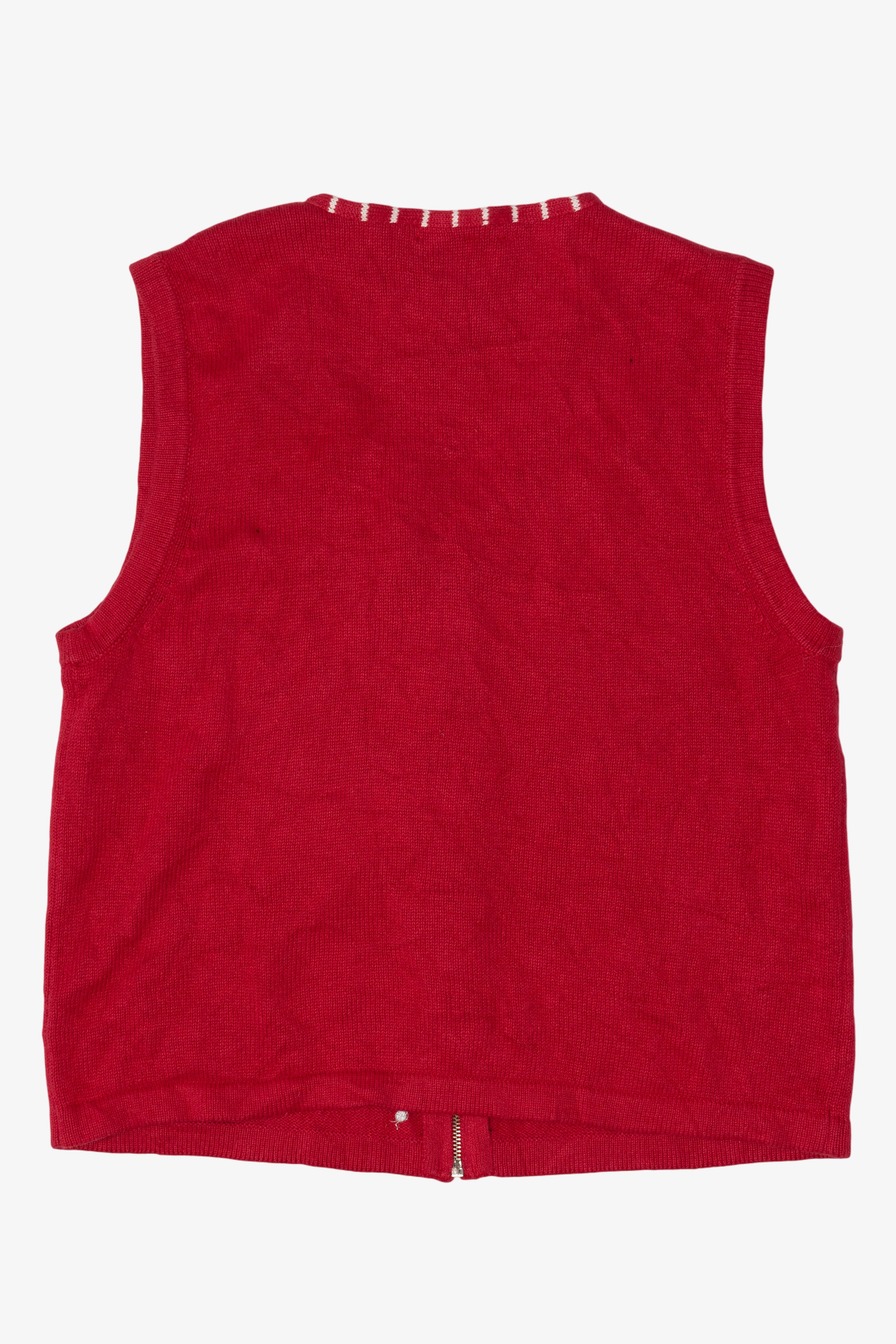 Vintage Merry & Bright Snowflakes Ugly Christmas Vest (1990s)