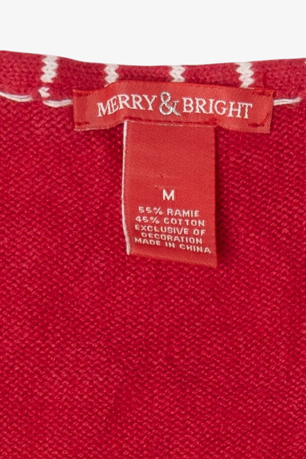 Vintage Merry & Bright Snowflakes Ugly Christmas Vest (1990s)
