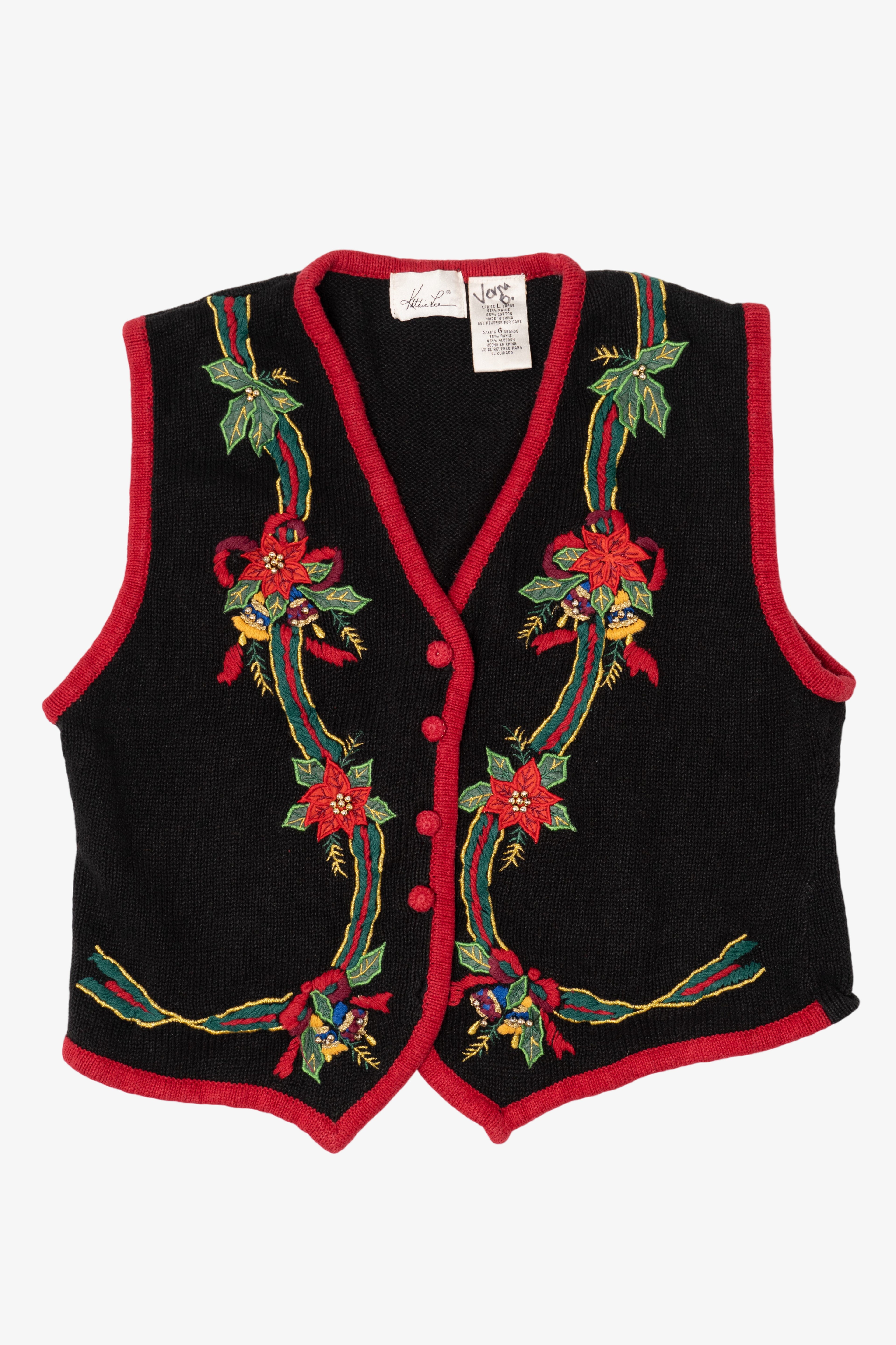 Vintage Flowers Ugly Christmas Vest (1990s)