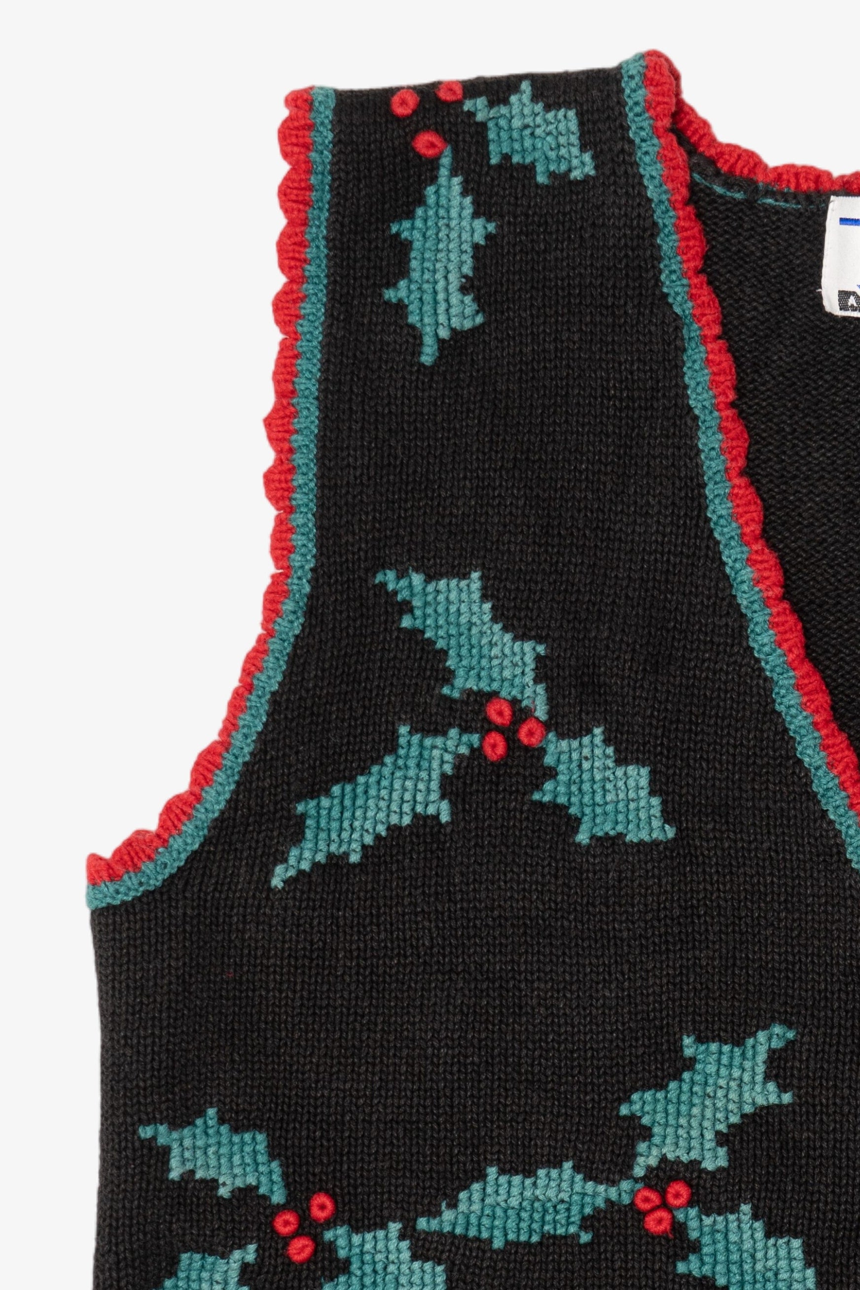 Vintage Accordeon Holly Ugly Christmas Vest (1990s)