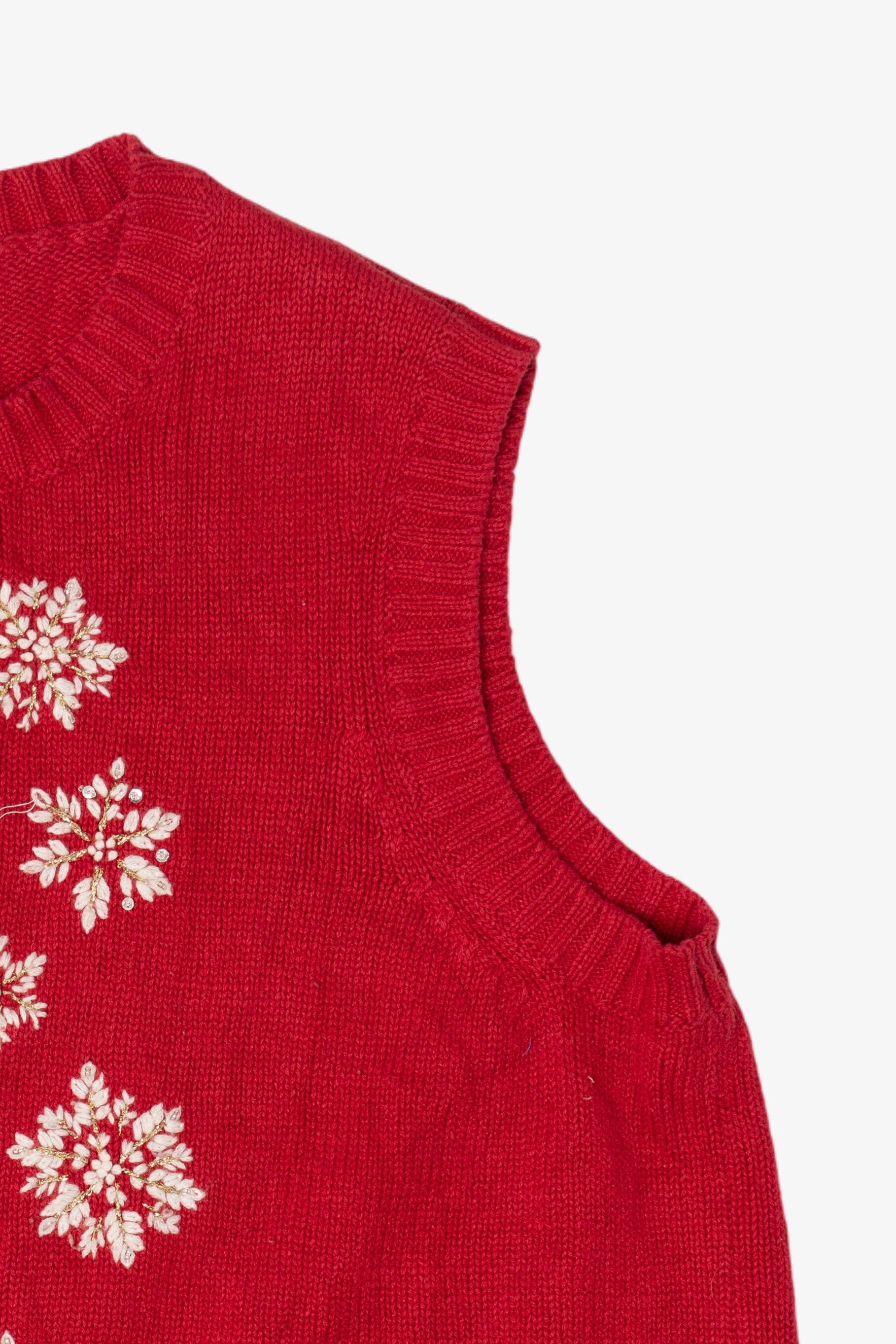 Vintage Breckenridge Snowflakes Ugly Christmas Vest (1990s)