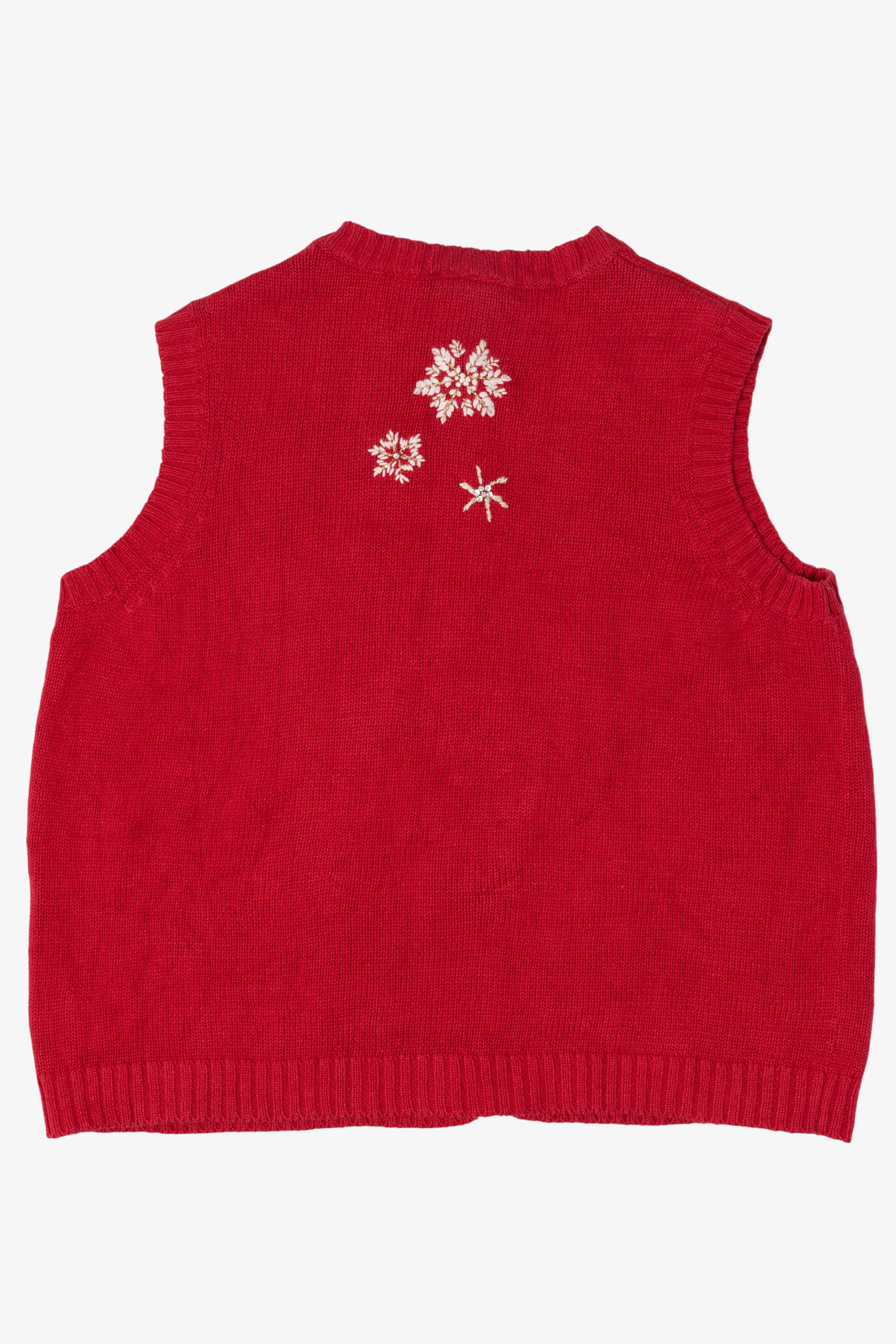 Vintage Breckenridge Snowflakes Ugly Christmas Vest (1990s)